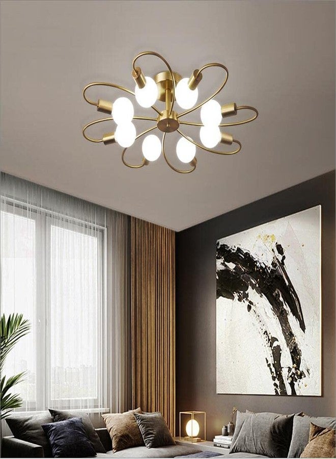 Avior Low Height Ceiling Chandelier Light for Living Room, Jhumar for Bedroom, Jhoomar for Drawing Room, Restaurant Lamps and Hotels (Yellow Gold) - Image 5